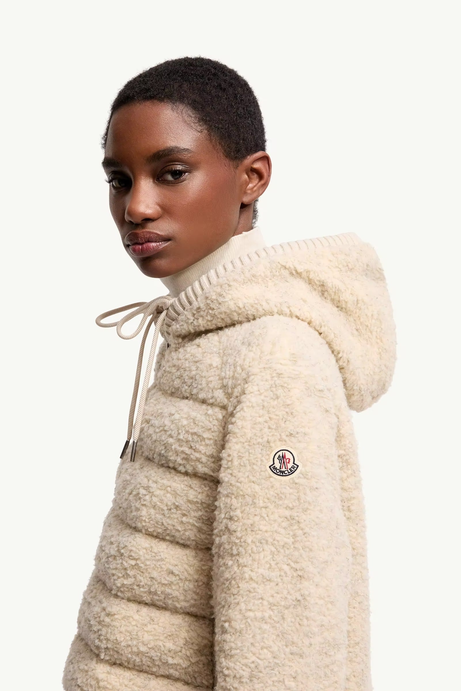 Teddy padded zip-up hoodie-MONCLER-Verso