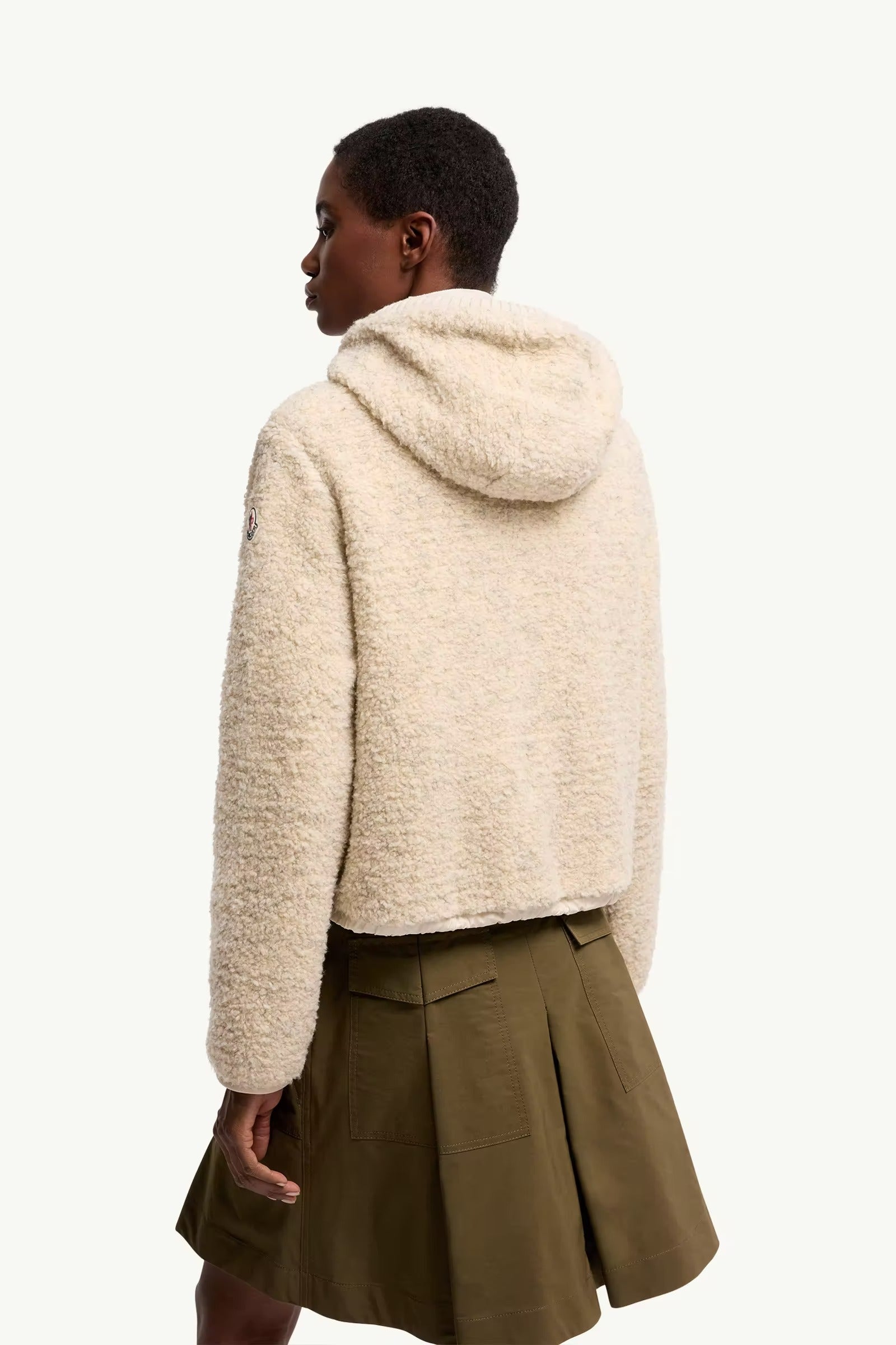 Teddy padded zip-up hoodie-MONCLER-Verso