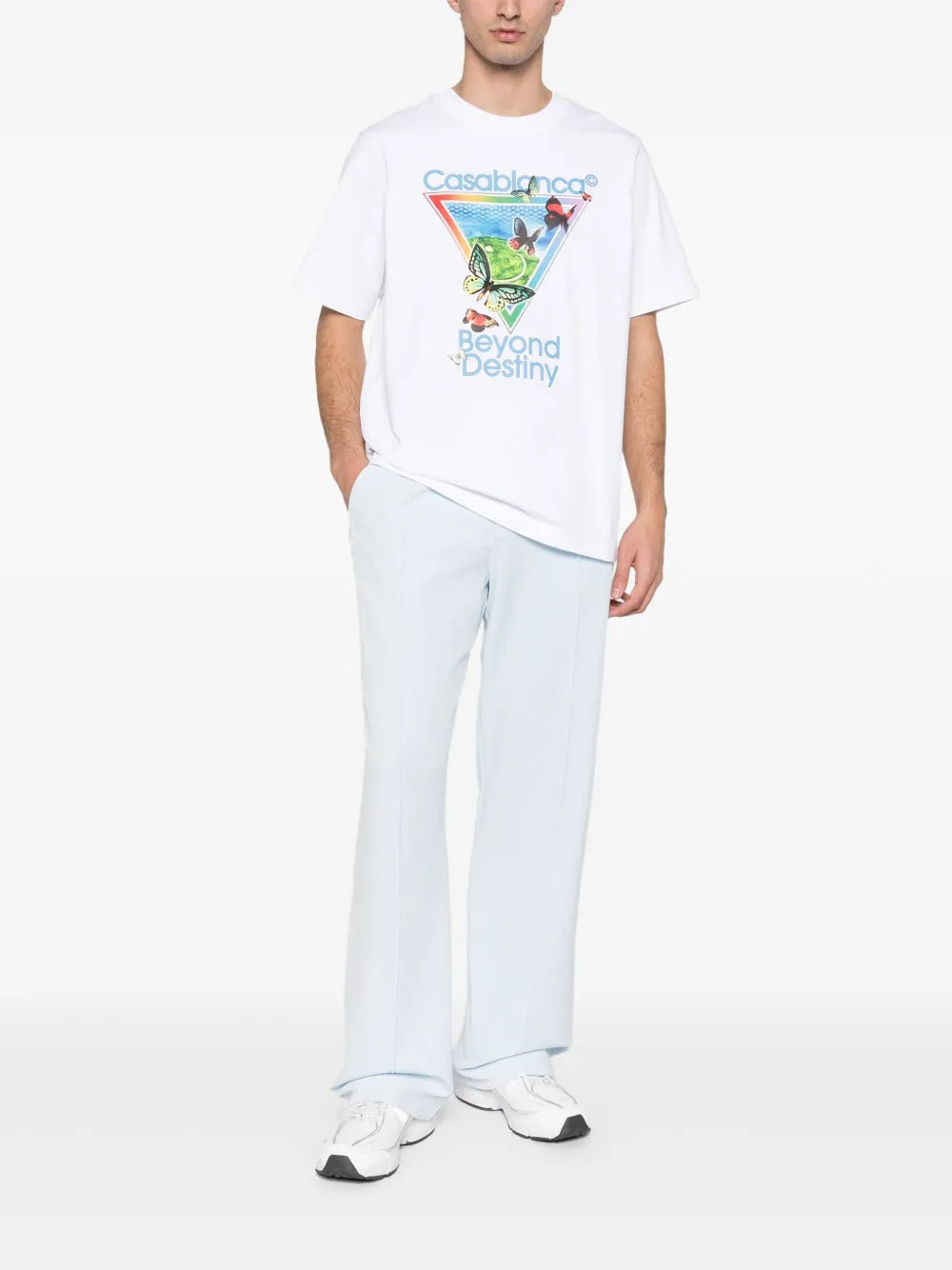 Tennis club icon beyond destiny printed cotton t-shirt-CASABLANCA-Verso