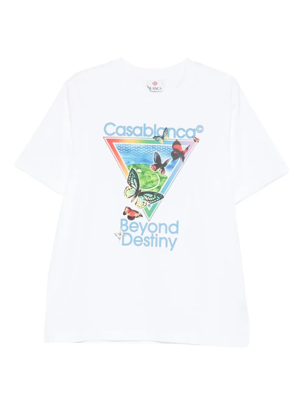 Tennis club icon beyond destiny printed cotton t-shirt-CASABLANCA-Verso