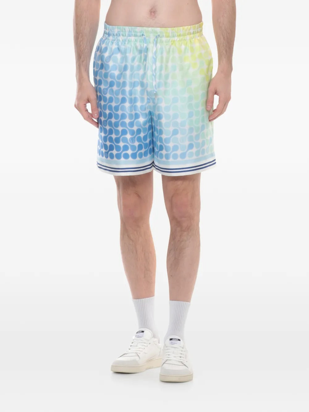 Tennis-tile Pattern Shorts-CASABLANCA-Verso