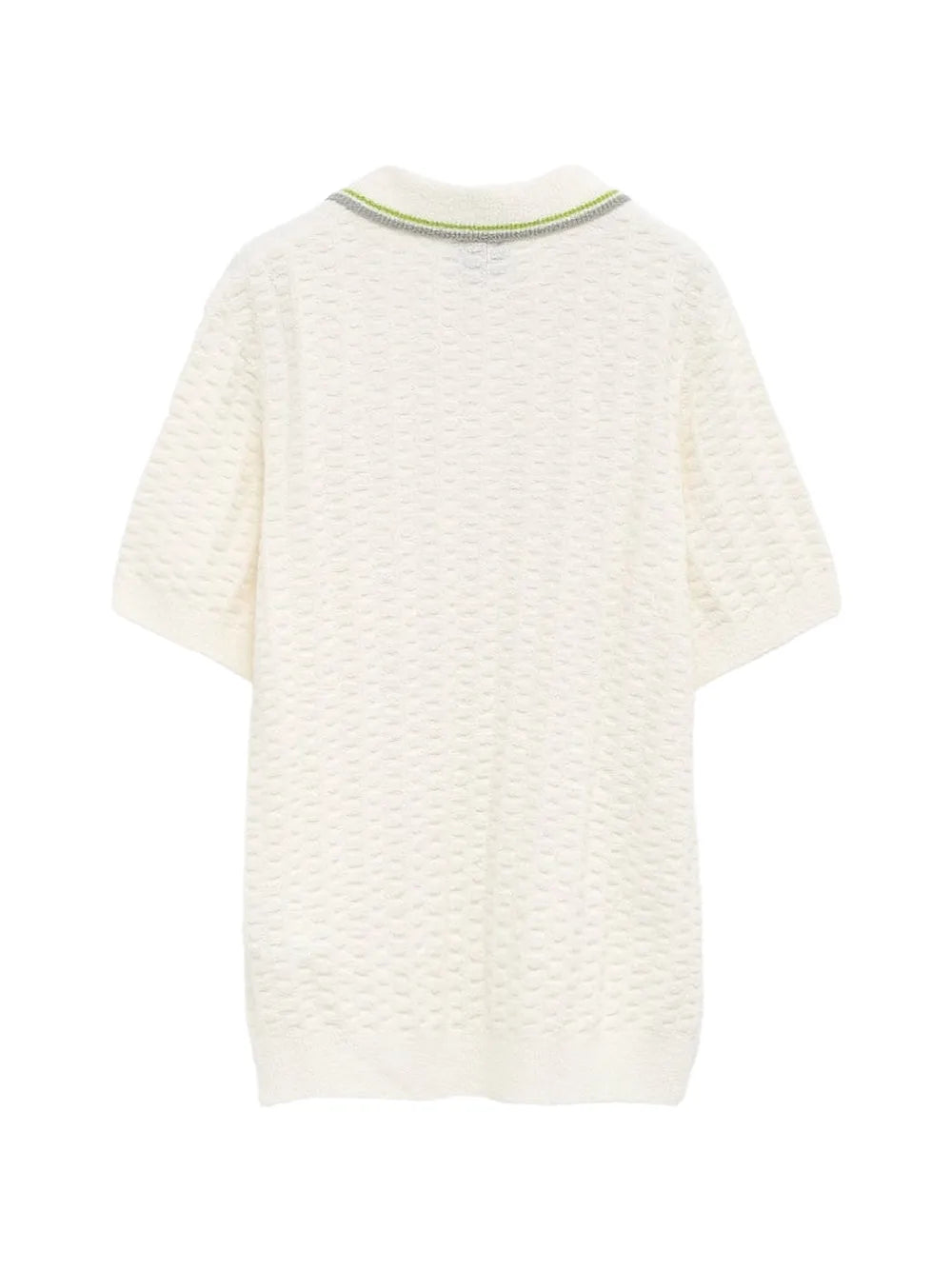 Textured Buttoned Polo Shirt-CASABLANCA-Verso