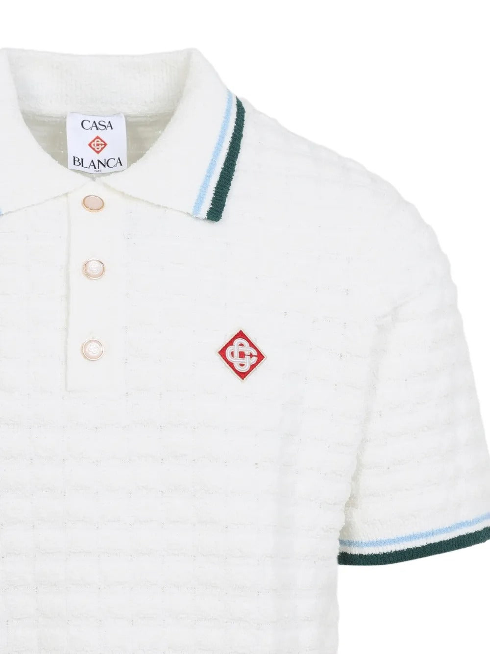 Textured-knit polo shirt-CASABLANCA-Verso