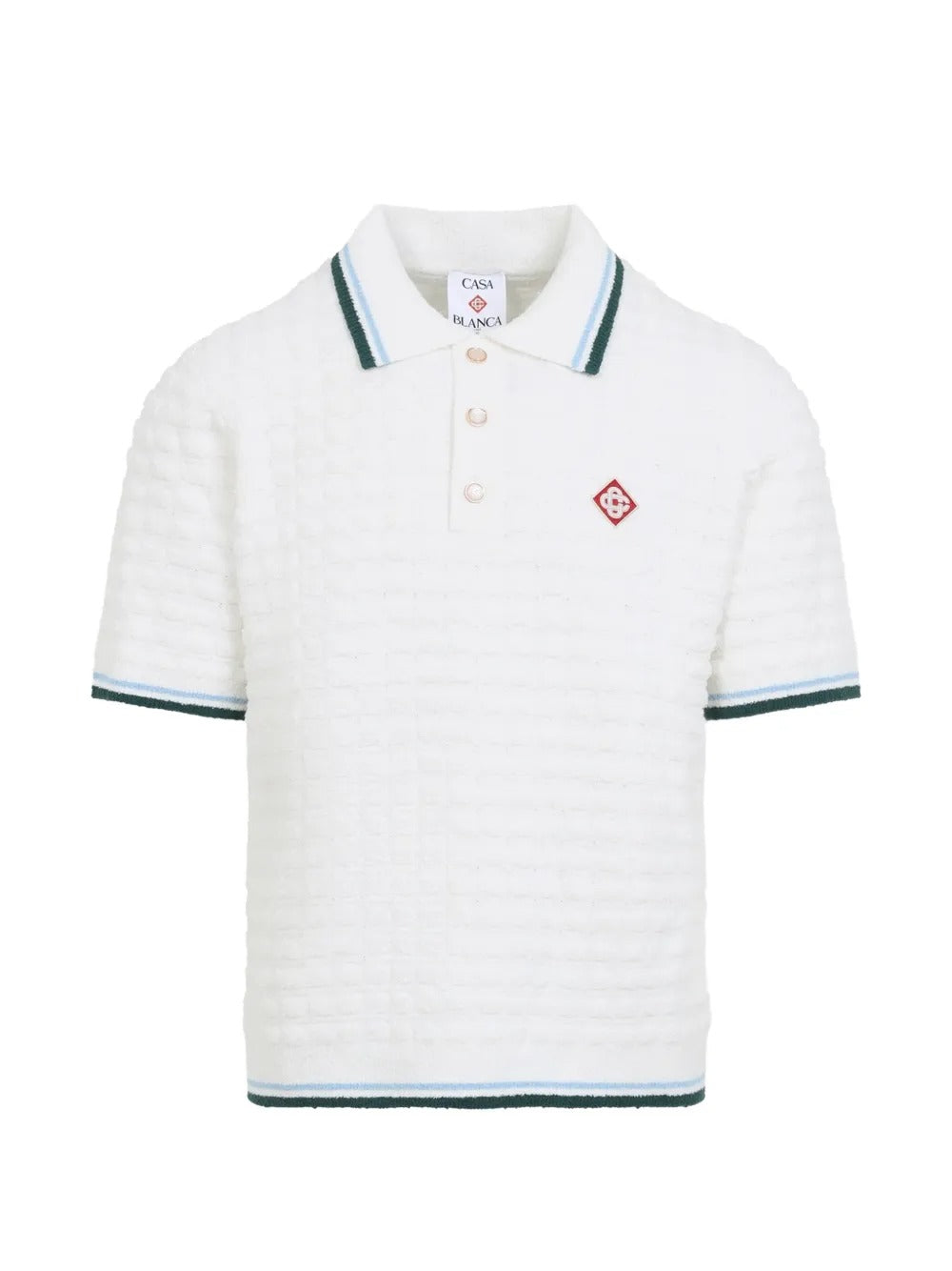 Textured-knit polo shirt-CASABLANCA-Verso