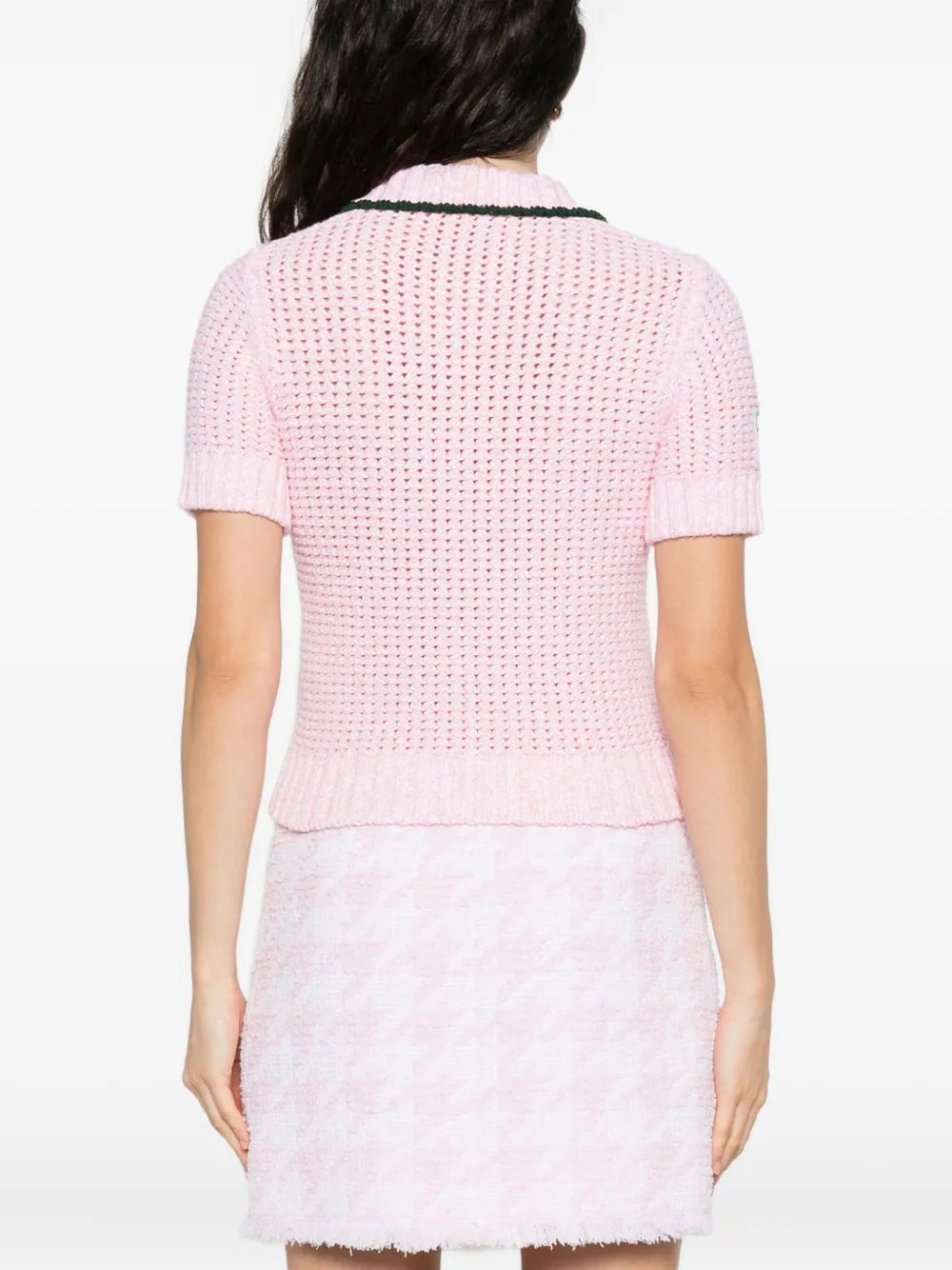 Textured-knit polo top-CASABLANCA-Verso