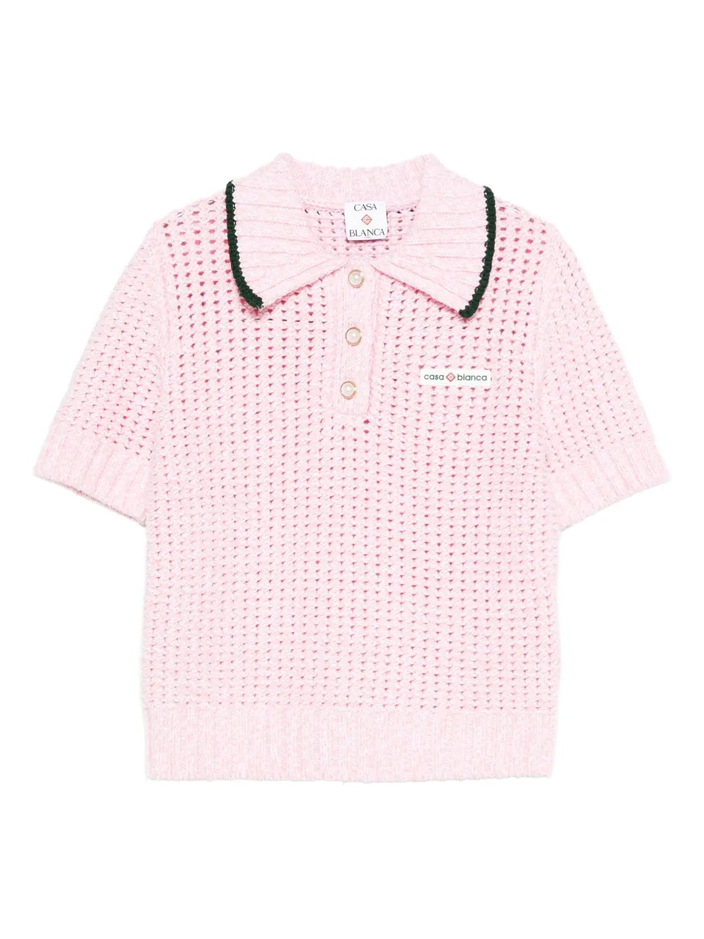 Textured-knit polo top-CASABLANCA-Verso