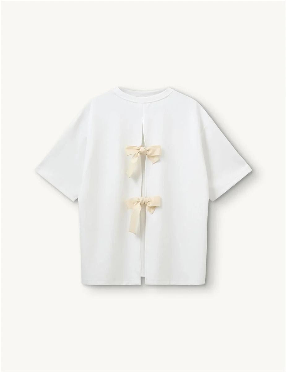 Tg bow tee open-back t-shirt-THE GARMENT-Verso