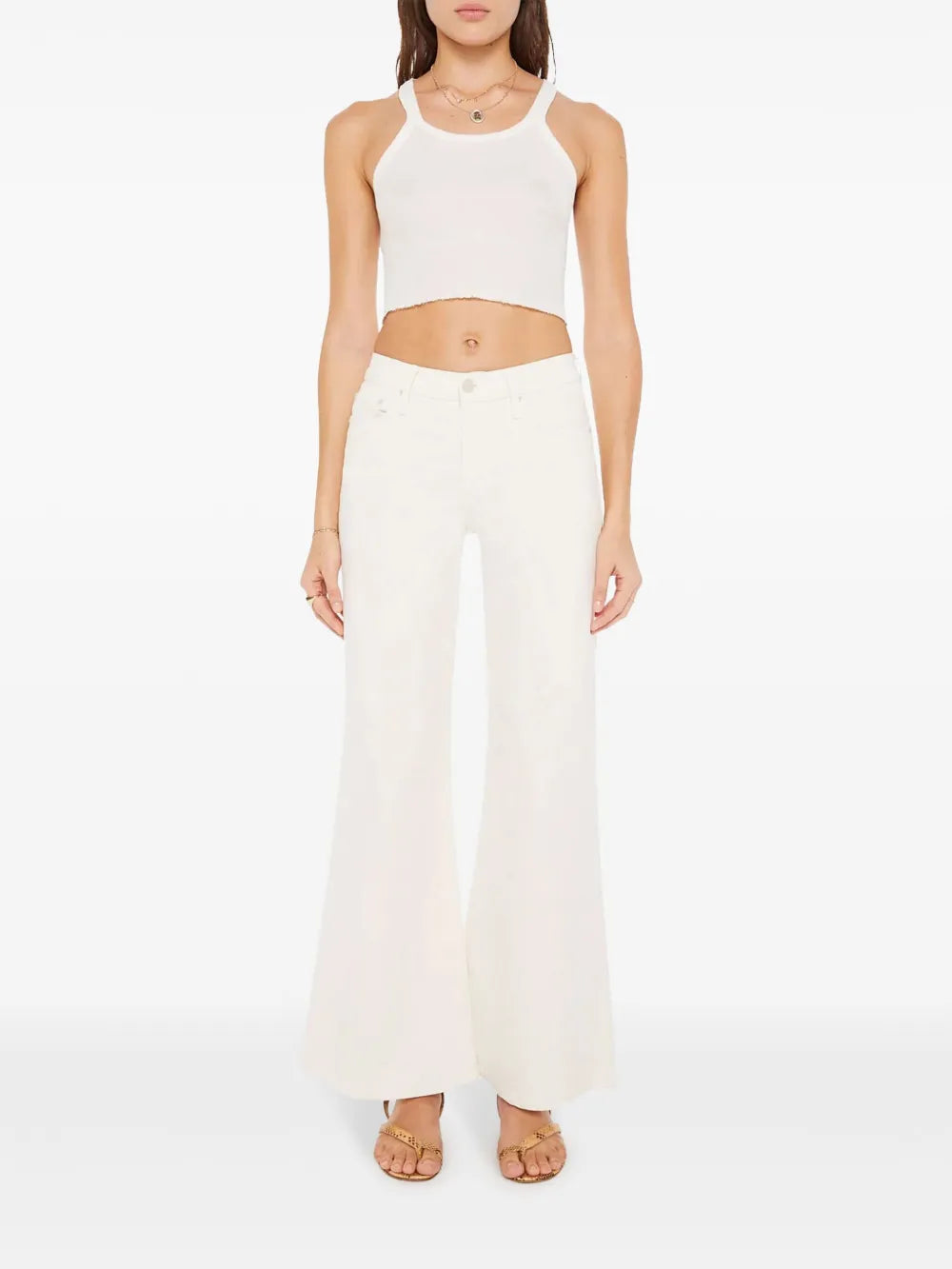 The Twister Skimp High-rise Flared Jeans-MOTHER-Verso