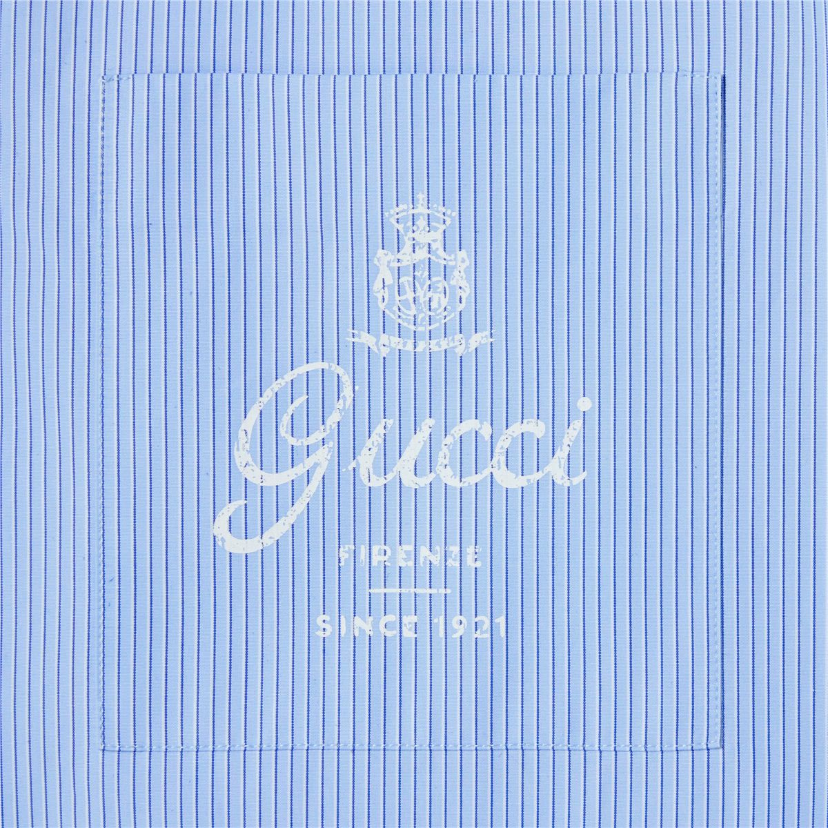 Thin striped cotton poplin bowling shirt-GUCCI-Verso