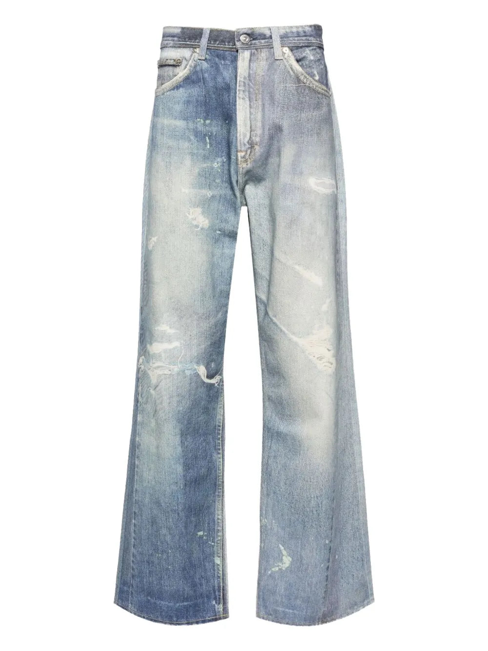 Third cut printed denim jeans-OUR LEGACY-Verso