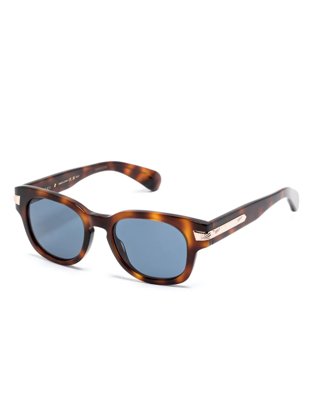 Eyewear tortoiseshell square-frame sunglasses-GUCCI-Verso
