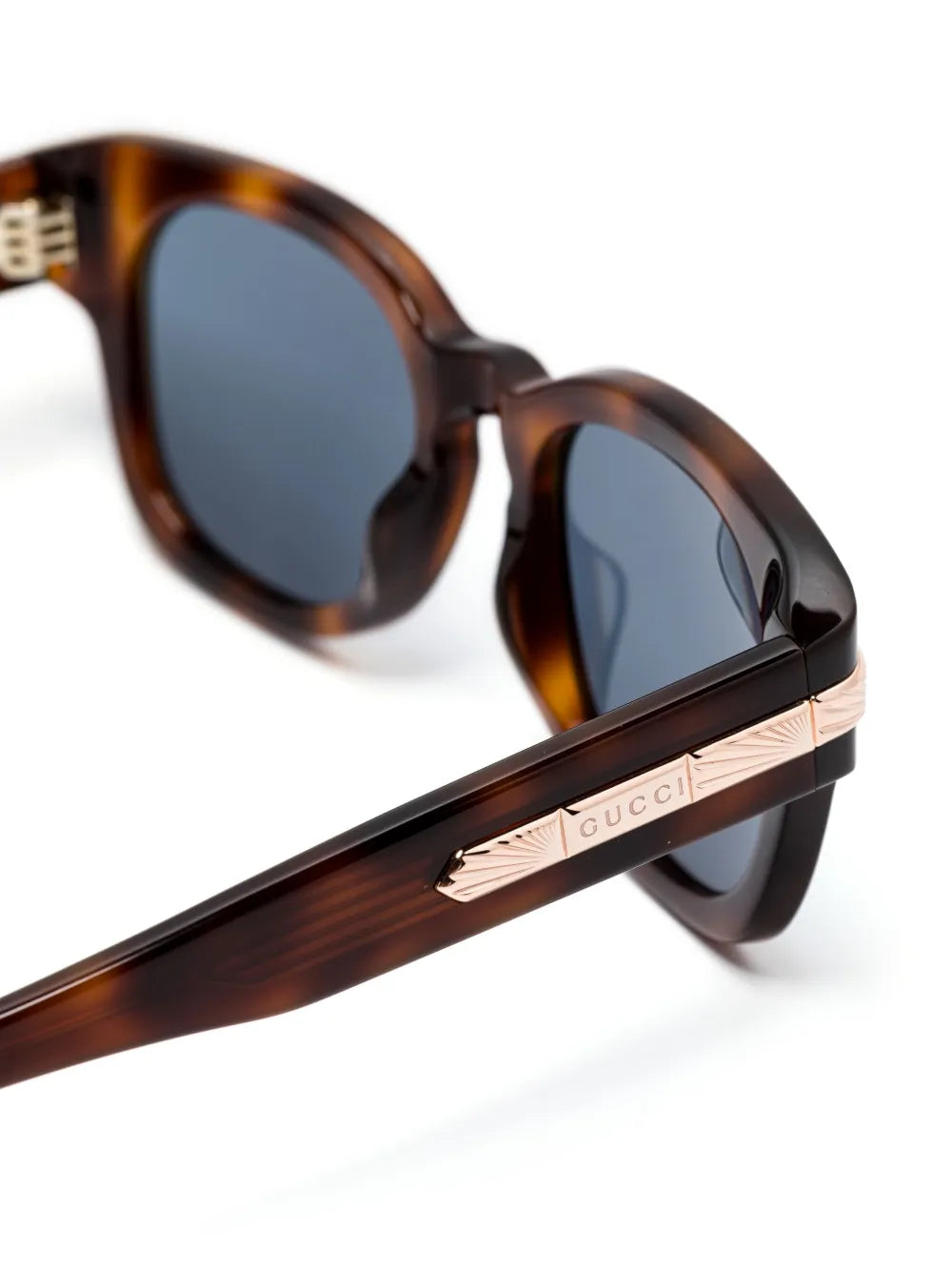 Eyewear tortoiseshell square-frame sunglasses-GUCCI-Verso