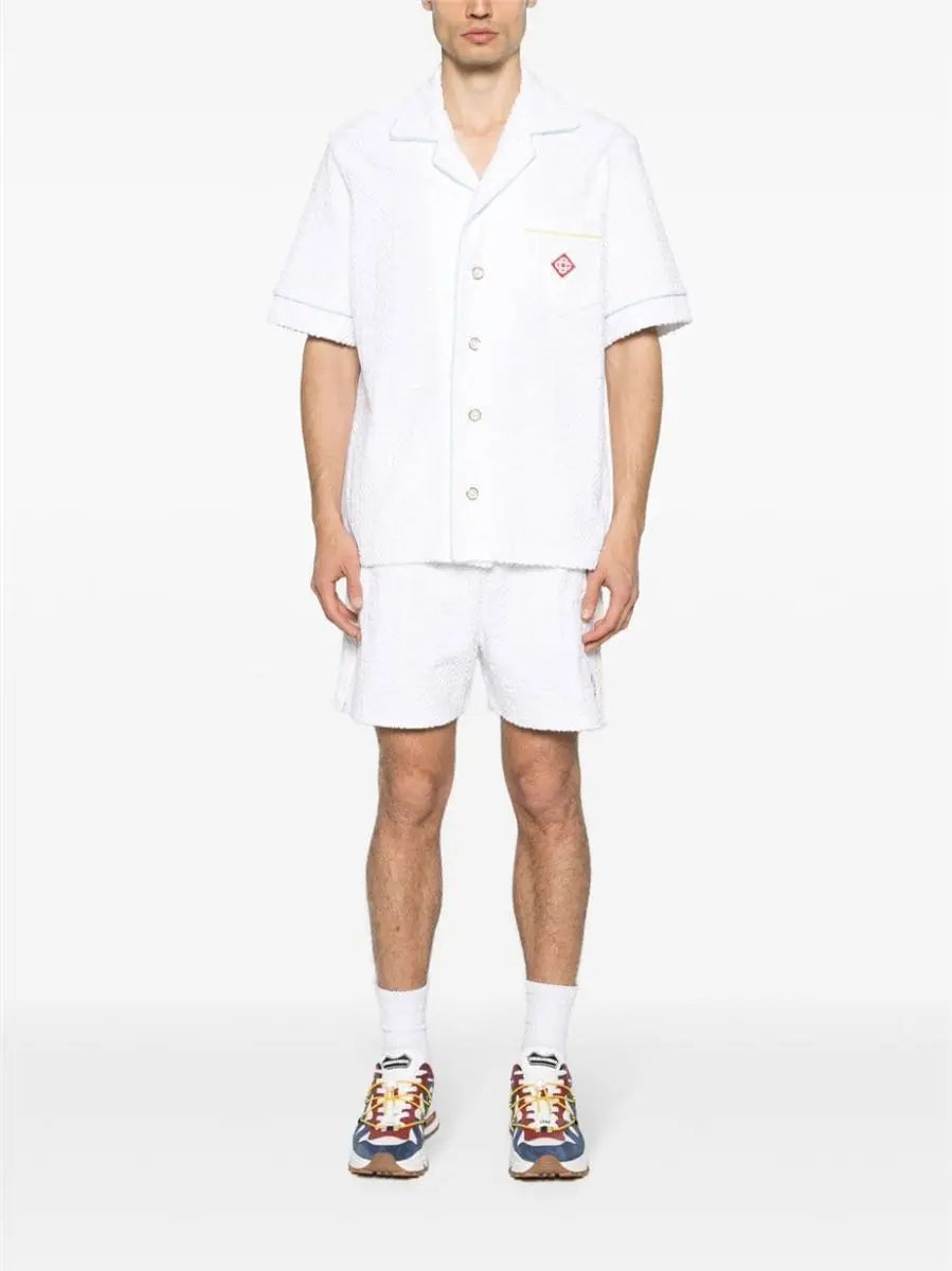 TOWELLING-FINISH MONOGRAM SHIRT CASABLANCA