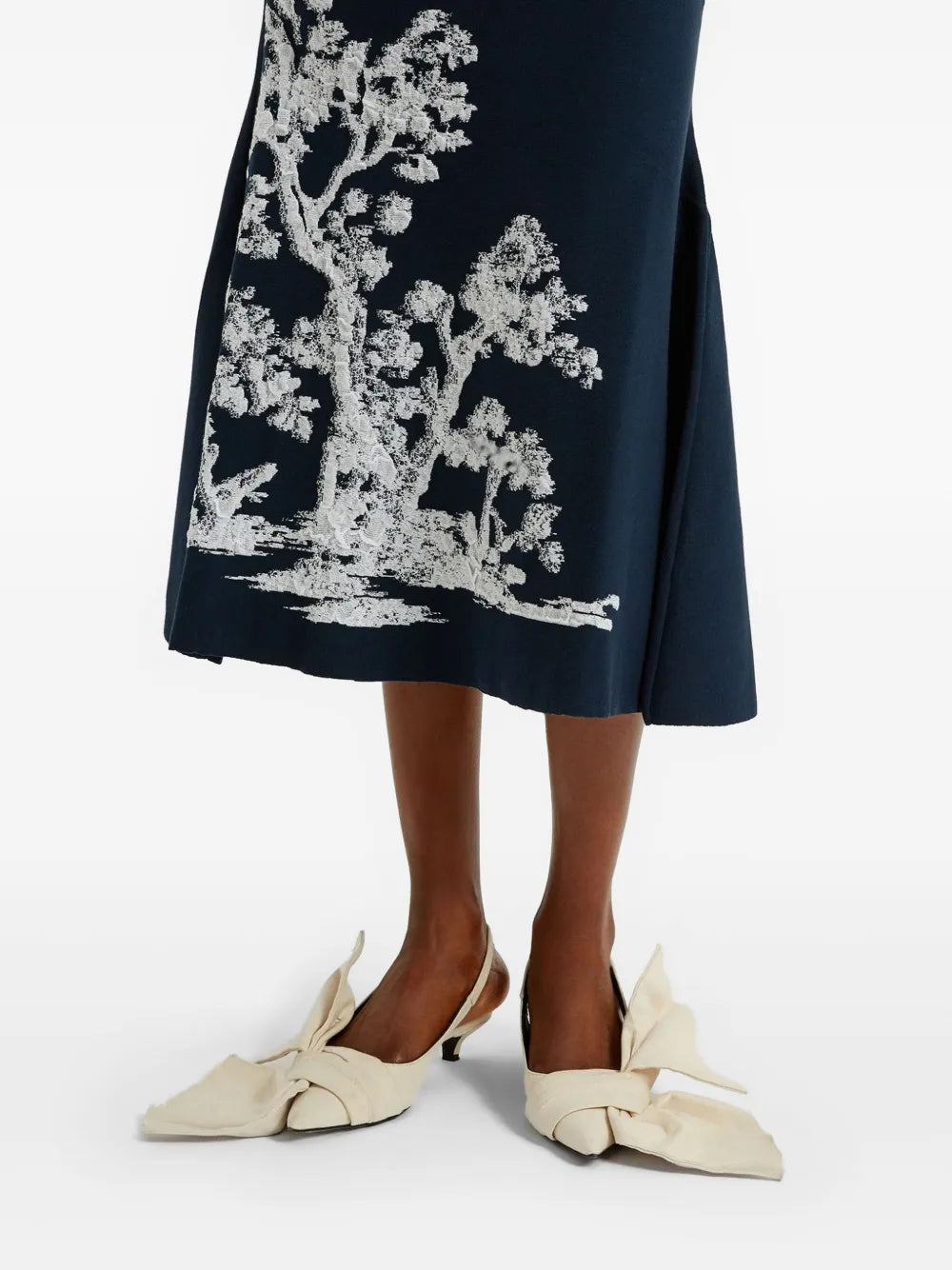Tree-print midi skirt-ERDEM-Verso