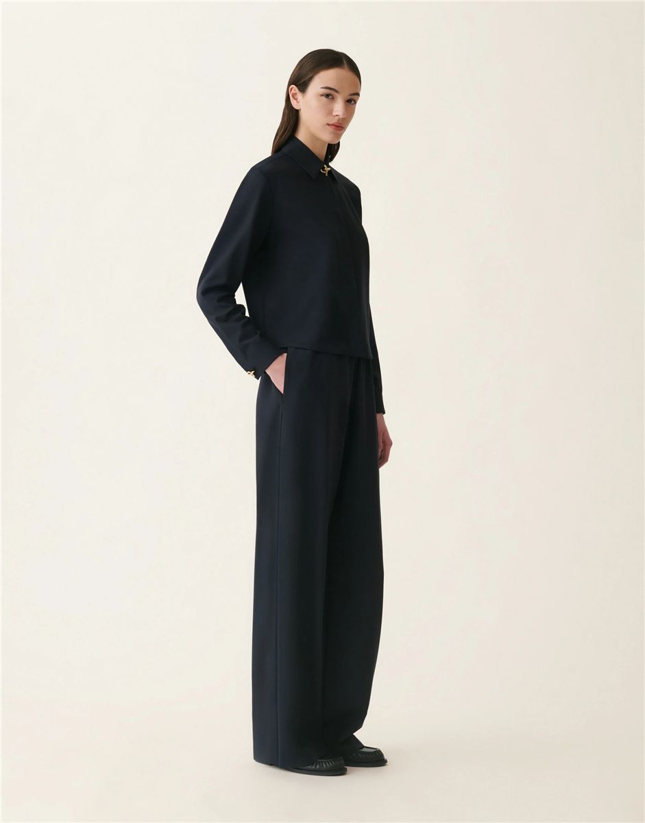 Trevi trousers in bistretch cool wool-FABIANA FILIPPI-Verso