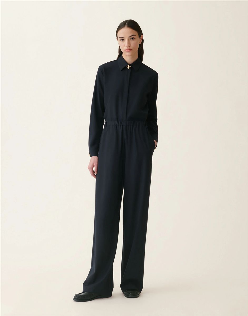 Trevi trousers in bistretch cool wool-FABIANA FILIPPI-Verso