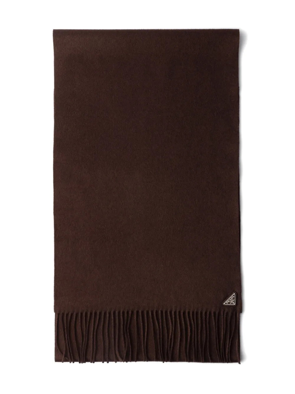 Triangle-logo fringe scarf-PRADA-Verso
