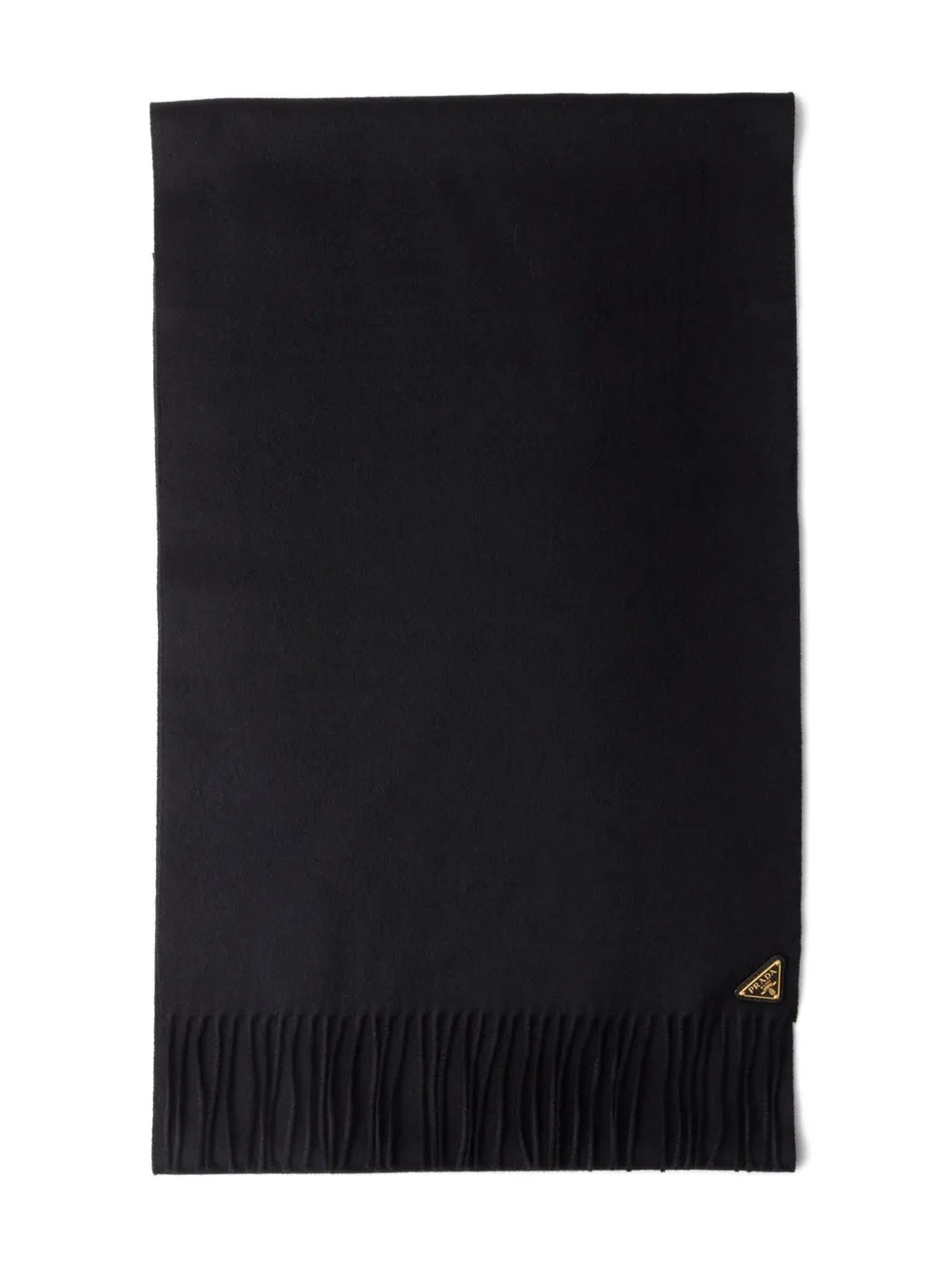 Triangle-logo fringed scarf-PRADA-Verso
