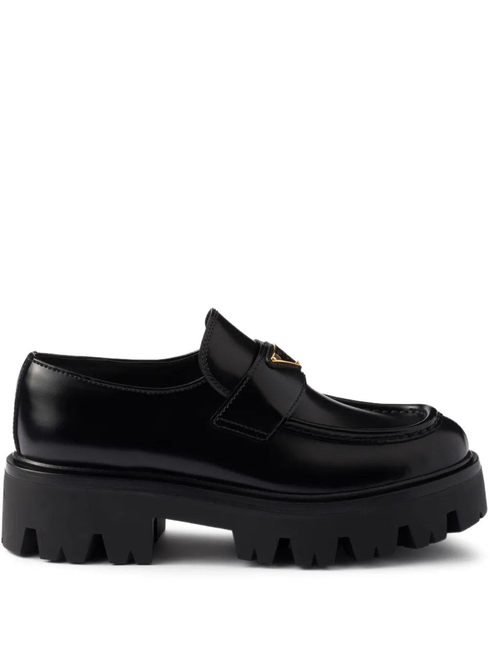 Triangle-logo platform loafers-PRADA-Verso