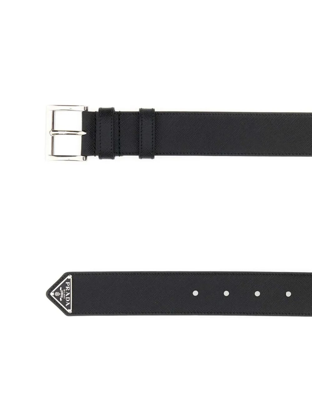 Triangle-logo saffiano leather belt-PRADA-Verso