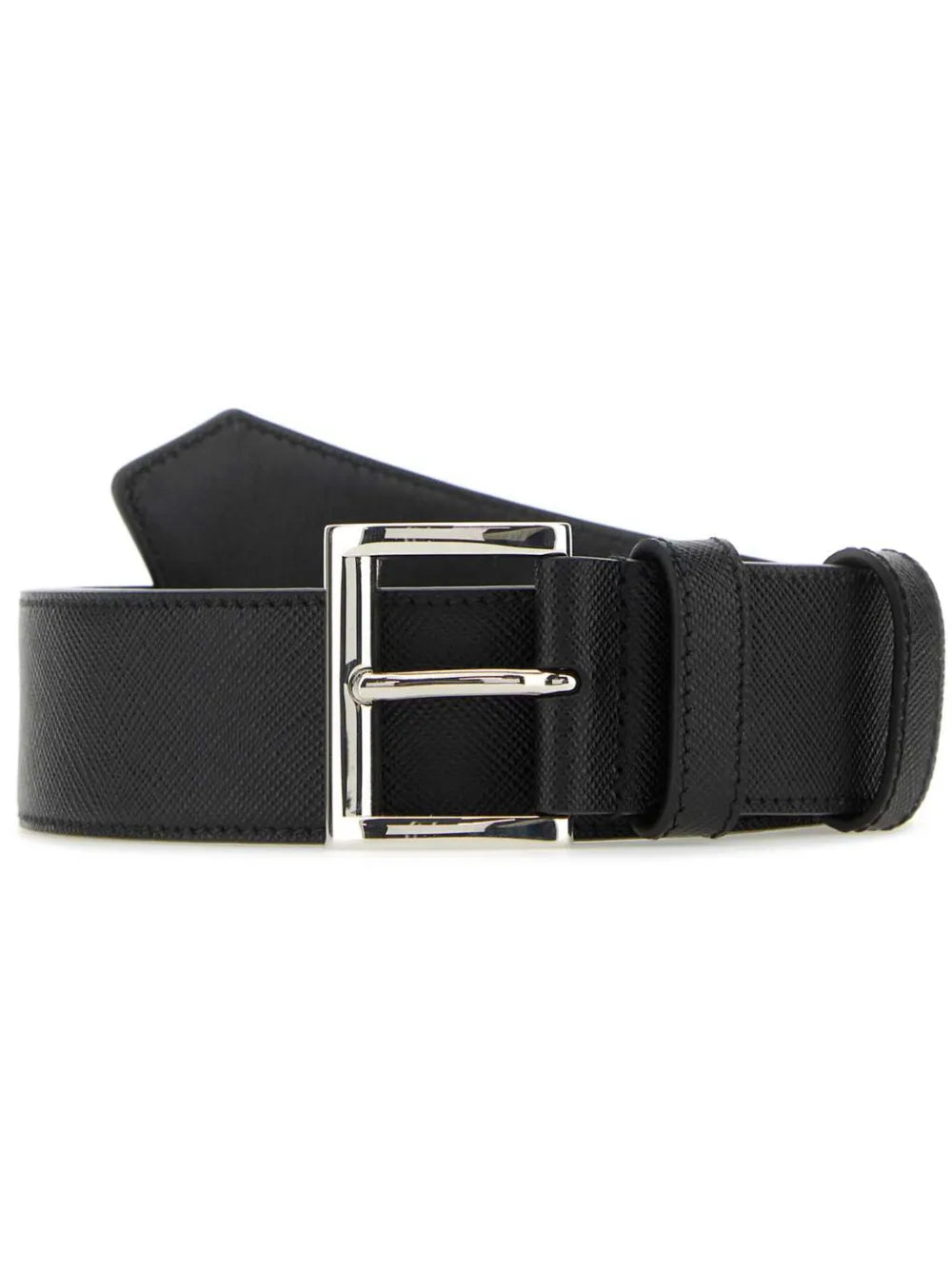 Triangle-logo saffiano leather belt-PRADA-Verso