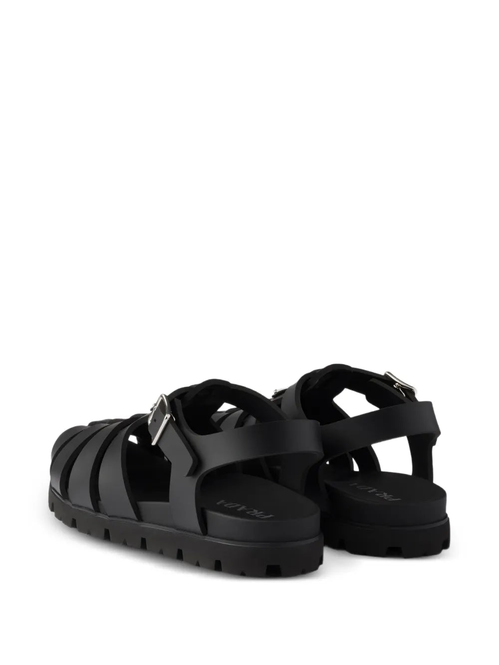 Triangle-logo sandals-PRADA-Verso