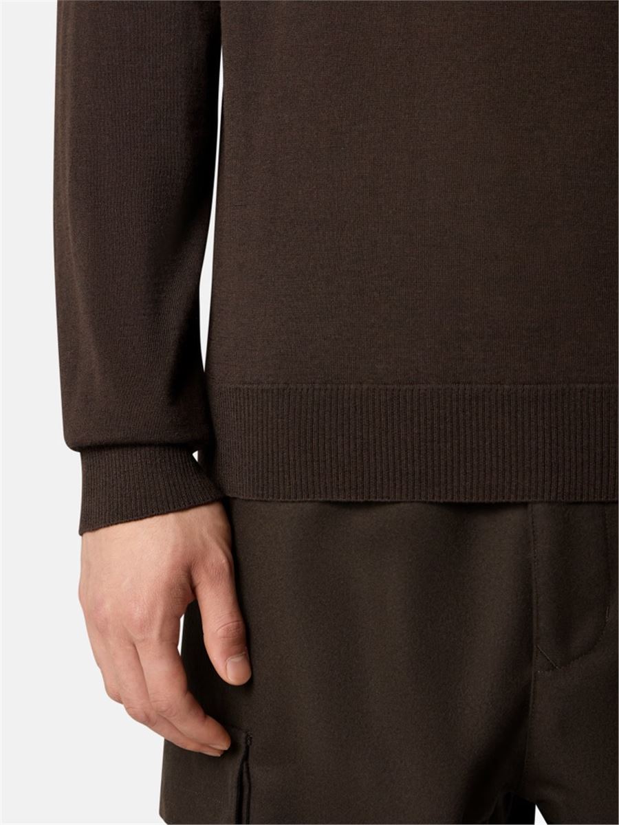 Turtleneck jumper with ribbed trims-STONE ISLAND-Verso