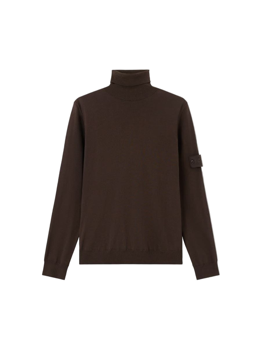 Turtleneck jumper with ribbed trims-STONE ISLAND-Verso