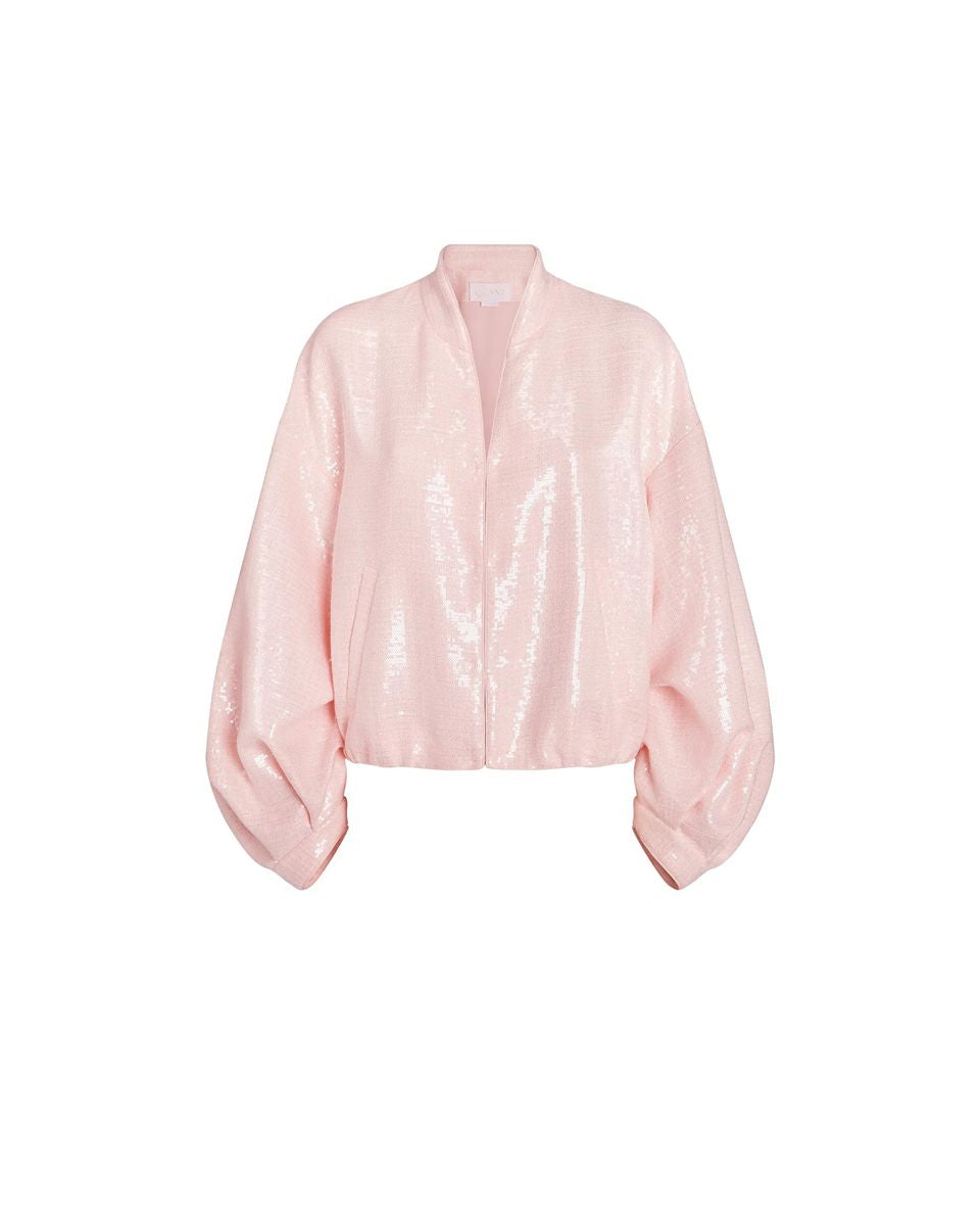 Tweed sequin bomber jacket-GENNY-Verso