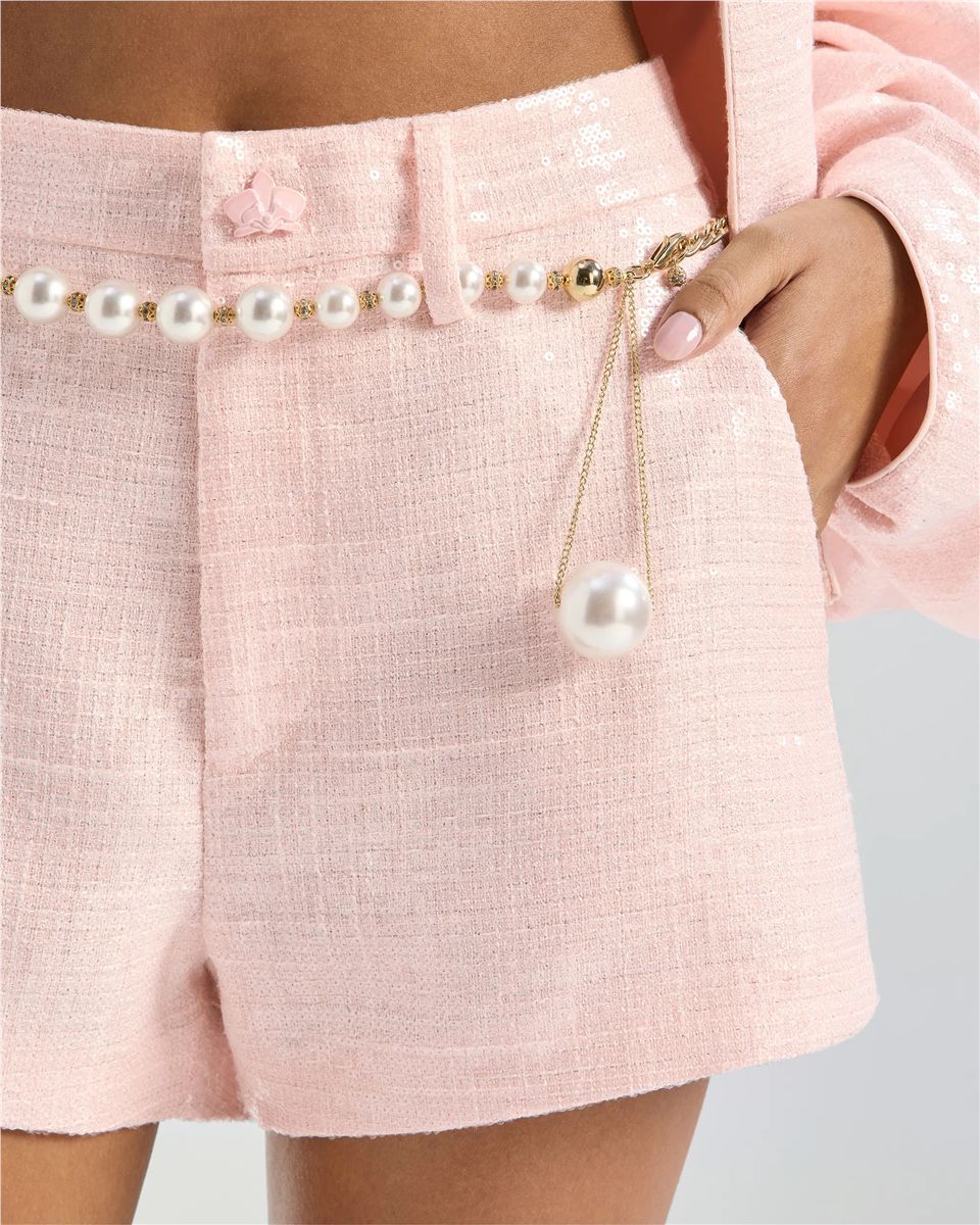 Tweed sequin shorts-GENNY-Verso