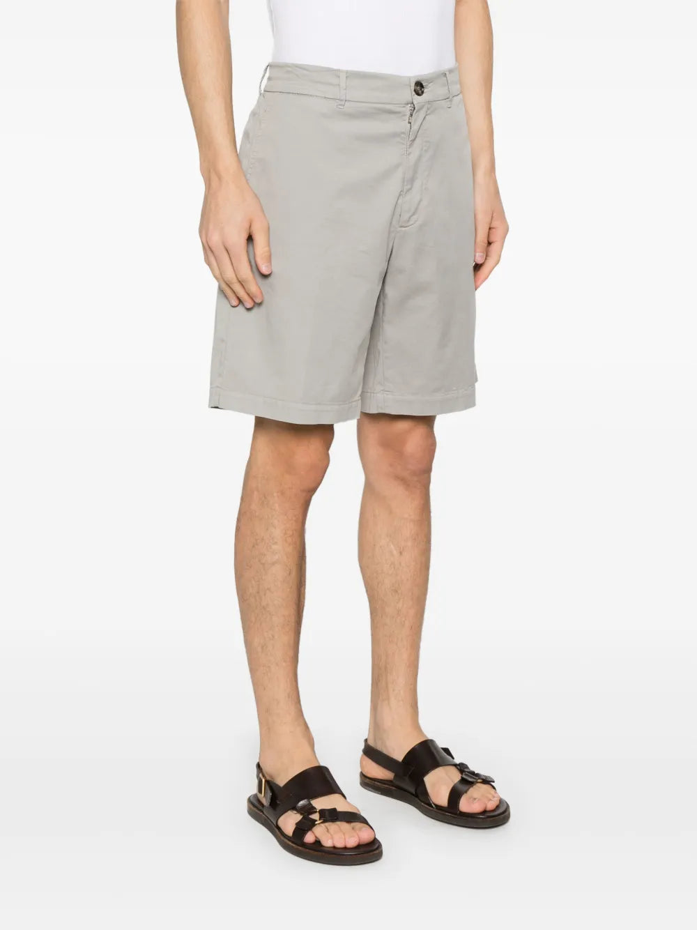 Twill chino shorts-BRUNELLO CUCINELLI-Verso