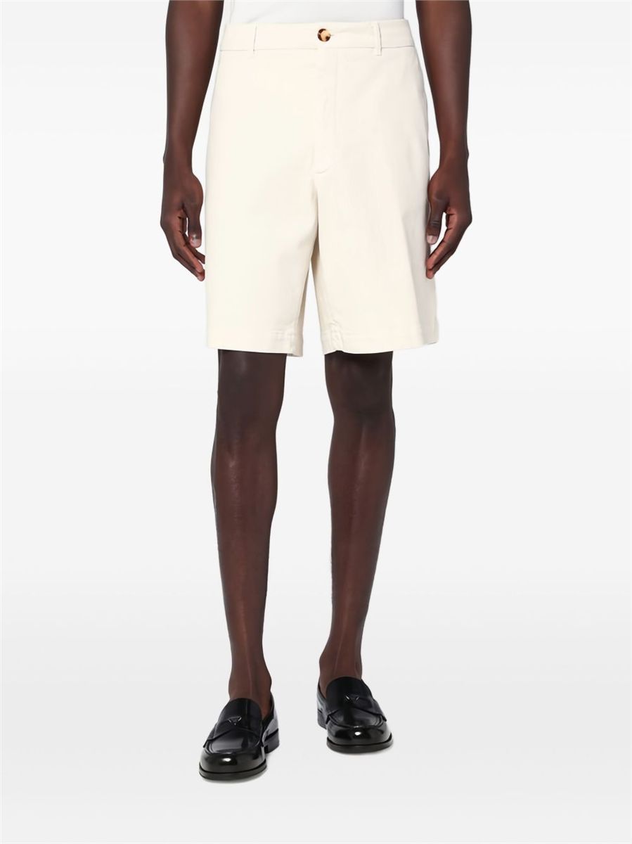Twill chino shorts-BRUNELLO CUCINELLI-Verso