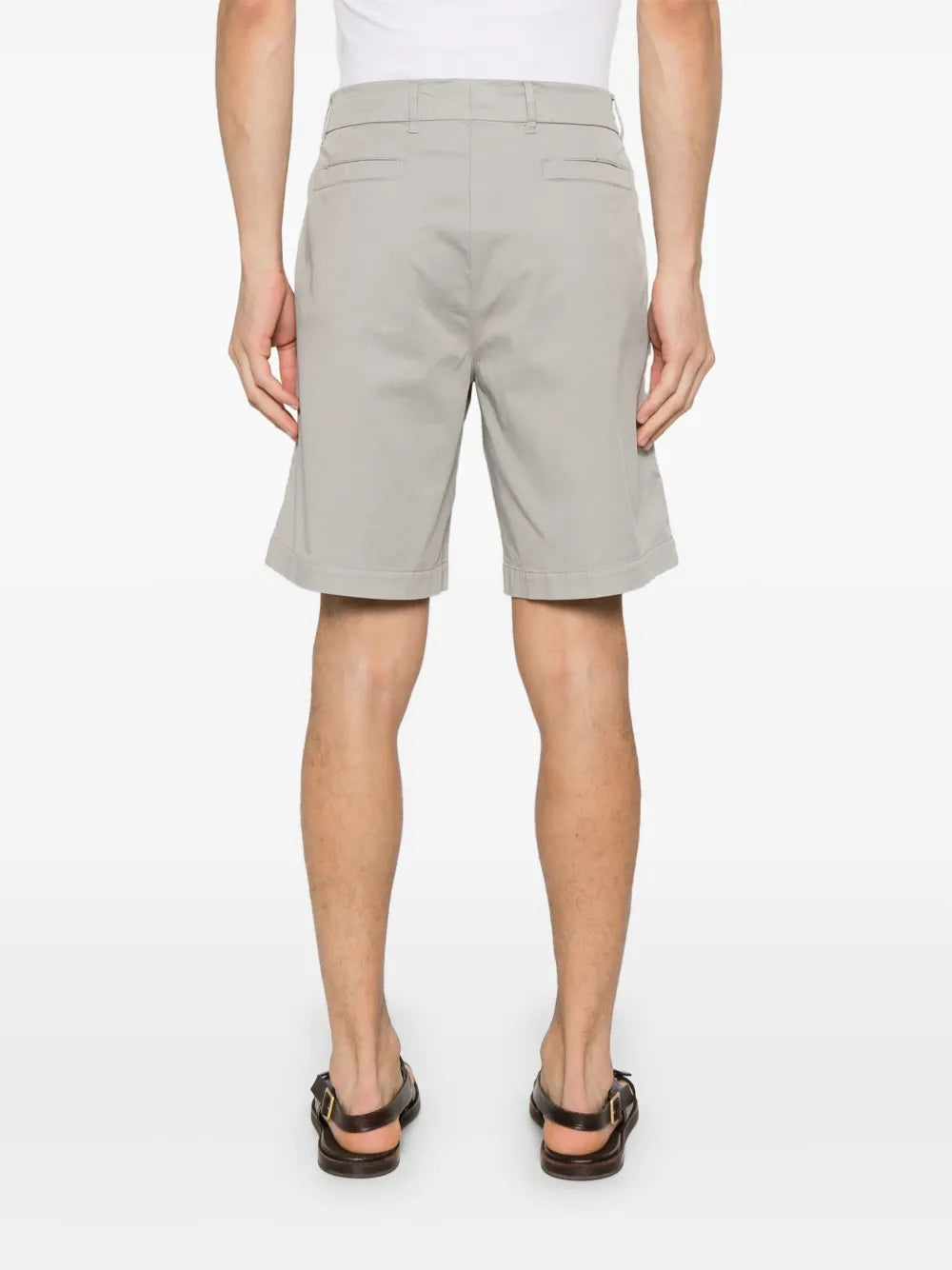Twill chino shorts-BRUNELLO CUCINELLI-Verso