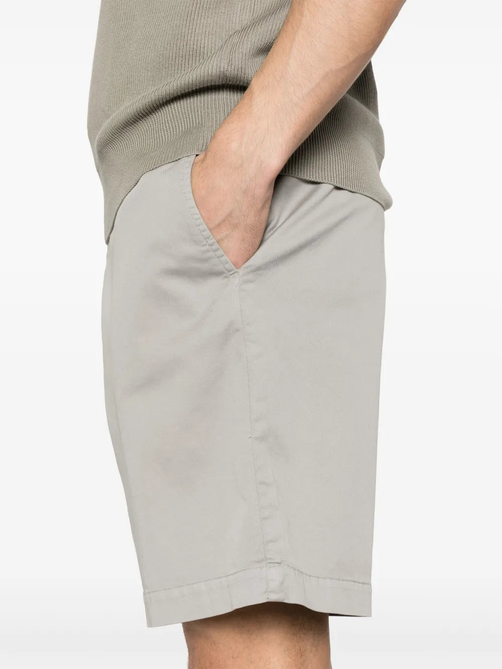 Twill chino shorts-BRUNELLO CUCINELLI-Verso