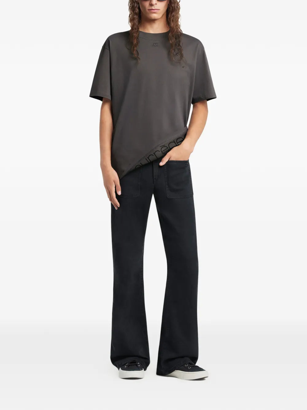 Twisted Logo T-shirt-COURRÈGES-Verso