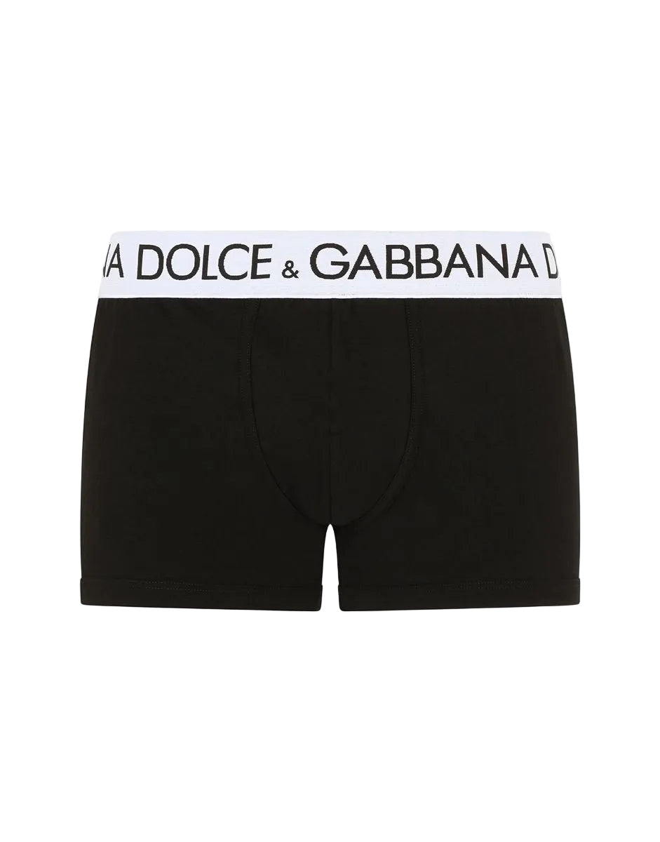 Two-way-stretch cotton jersey regular-fit boxers-DOLCE&GABBANA-Verso