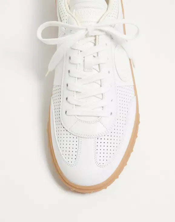 Upvillage low-top perforated nappa leather sneaker-VALENTINO-Verso