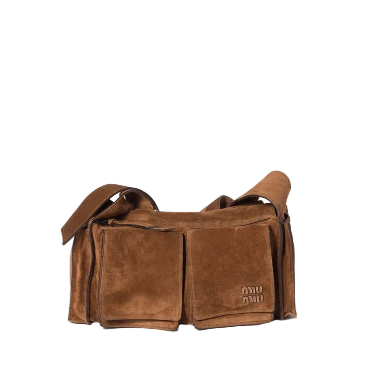 Utilitaire suede shoulder bag-MIU MIU-309378-TU-Verso
