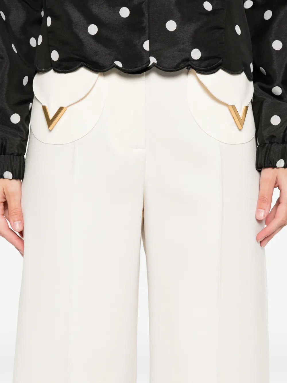 V-detail pocket trousers-VALENTINO-Verso