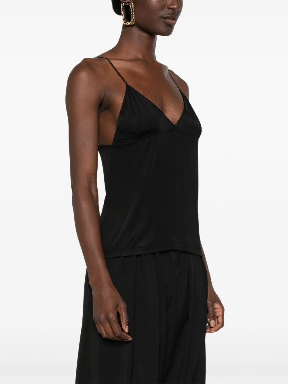 V-neck chain-link tank top-SAINT LAURENT-Verso