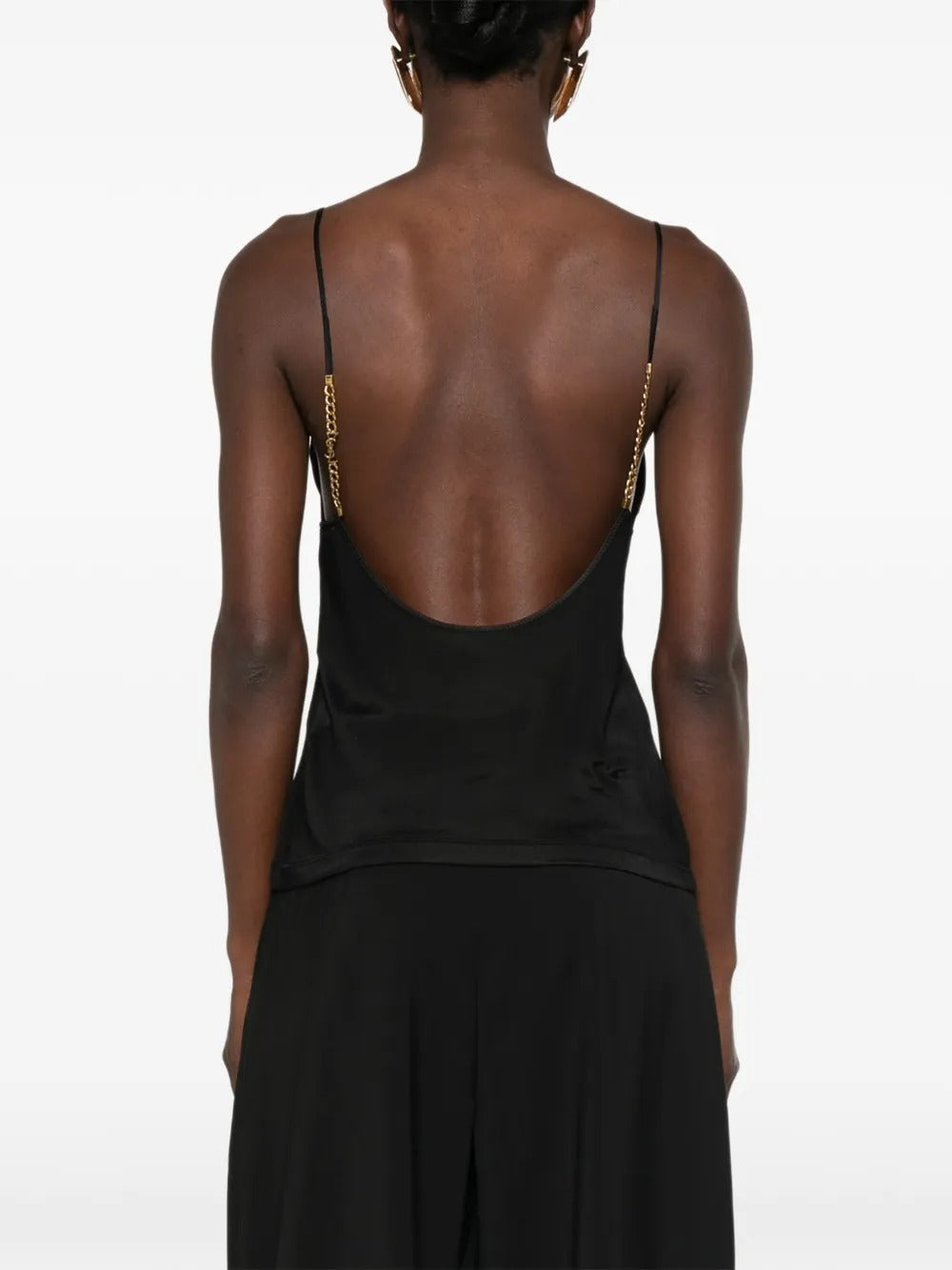V-neck chain-link tank top-SAINT LAURENT-Verso