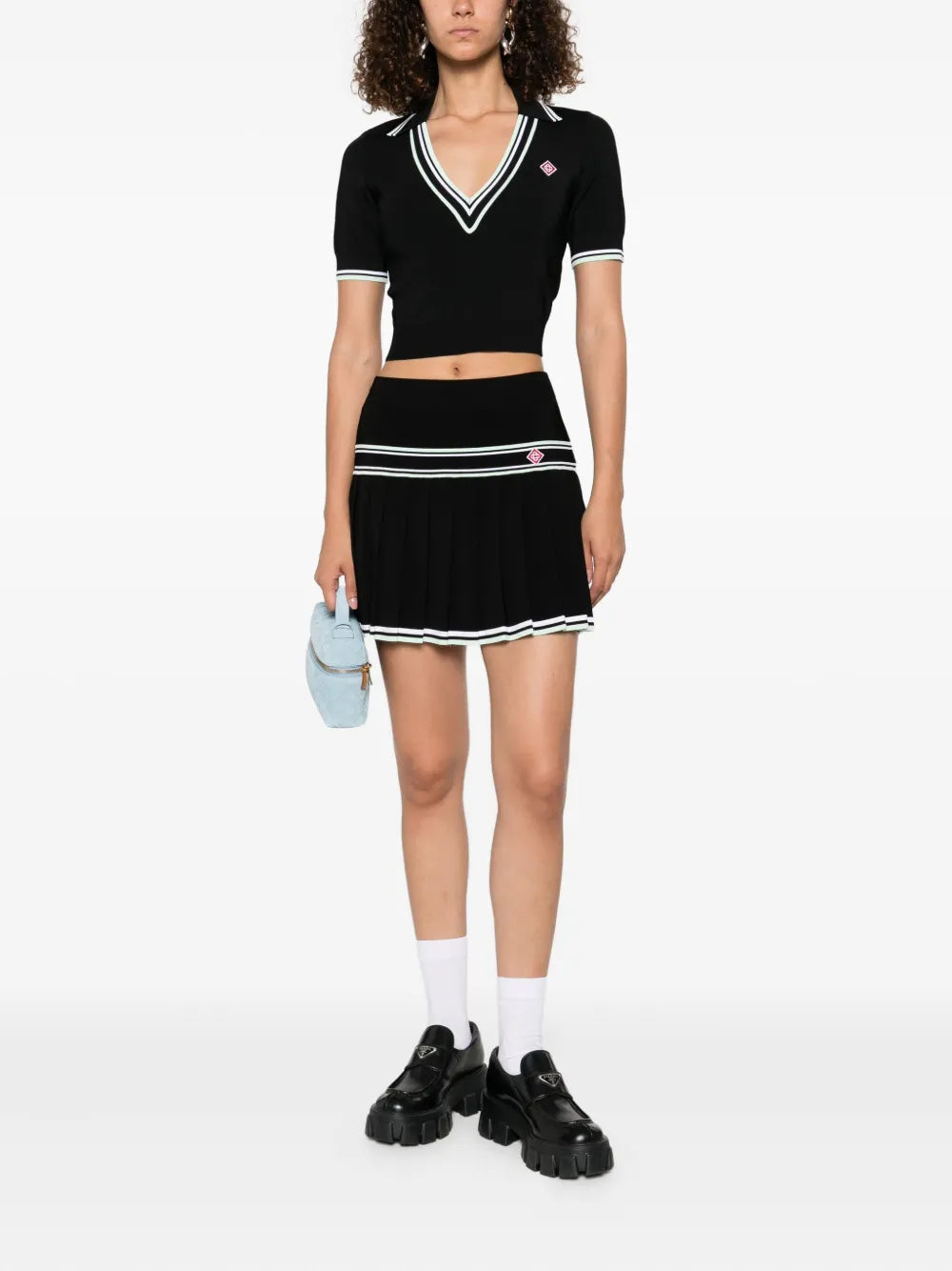 V-neck knitted top-CASABLANCA-Verso