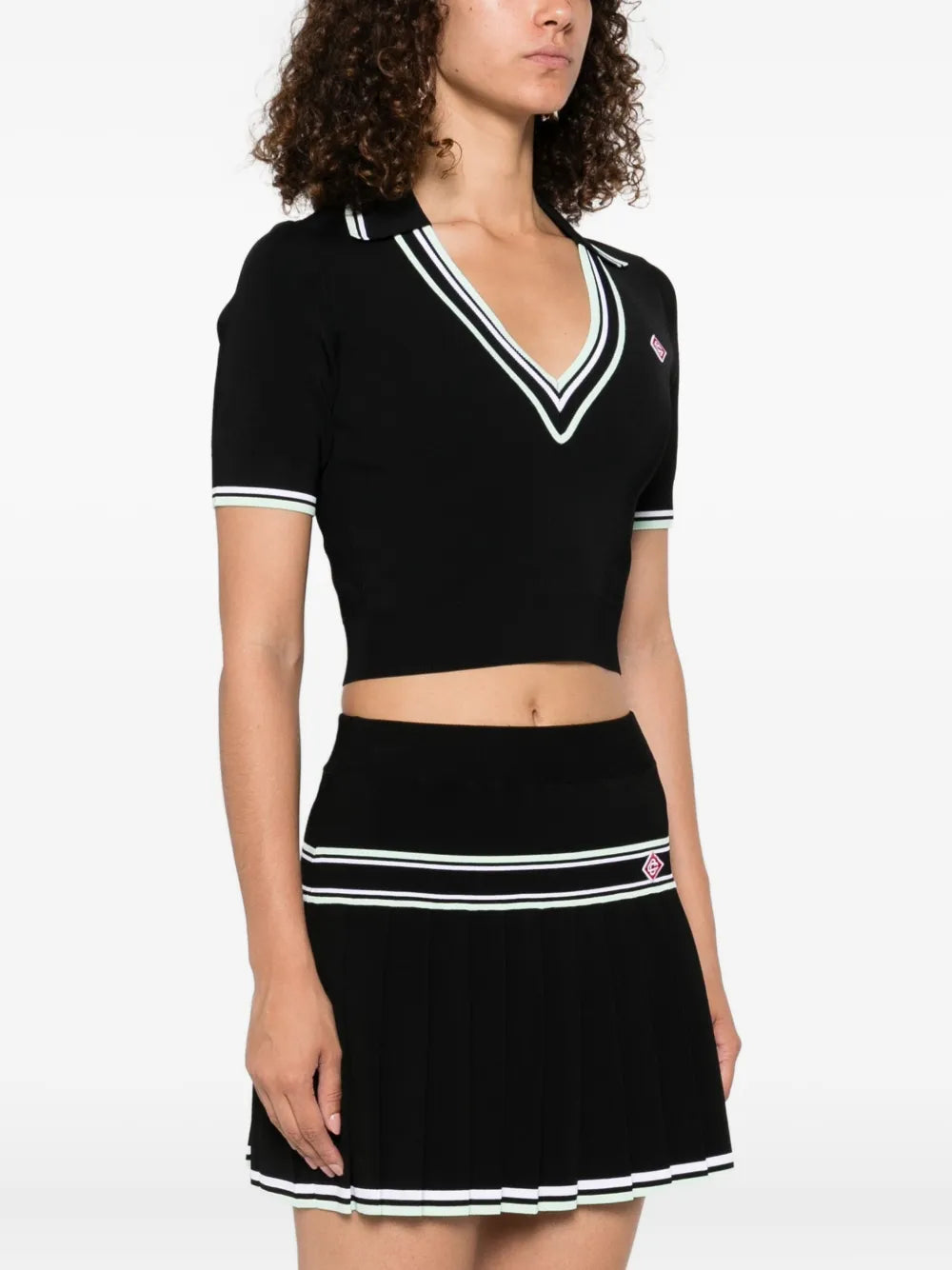 V-neck knitted top-CASABLANCA-Verso