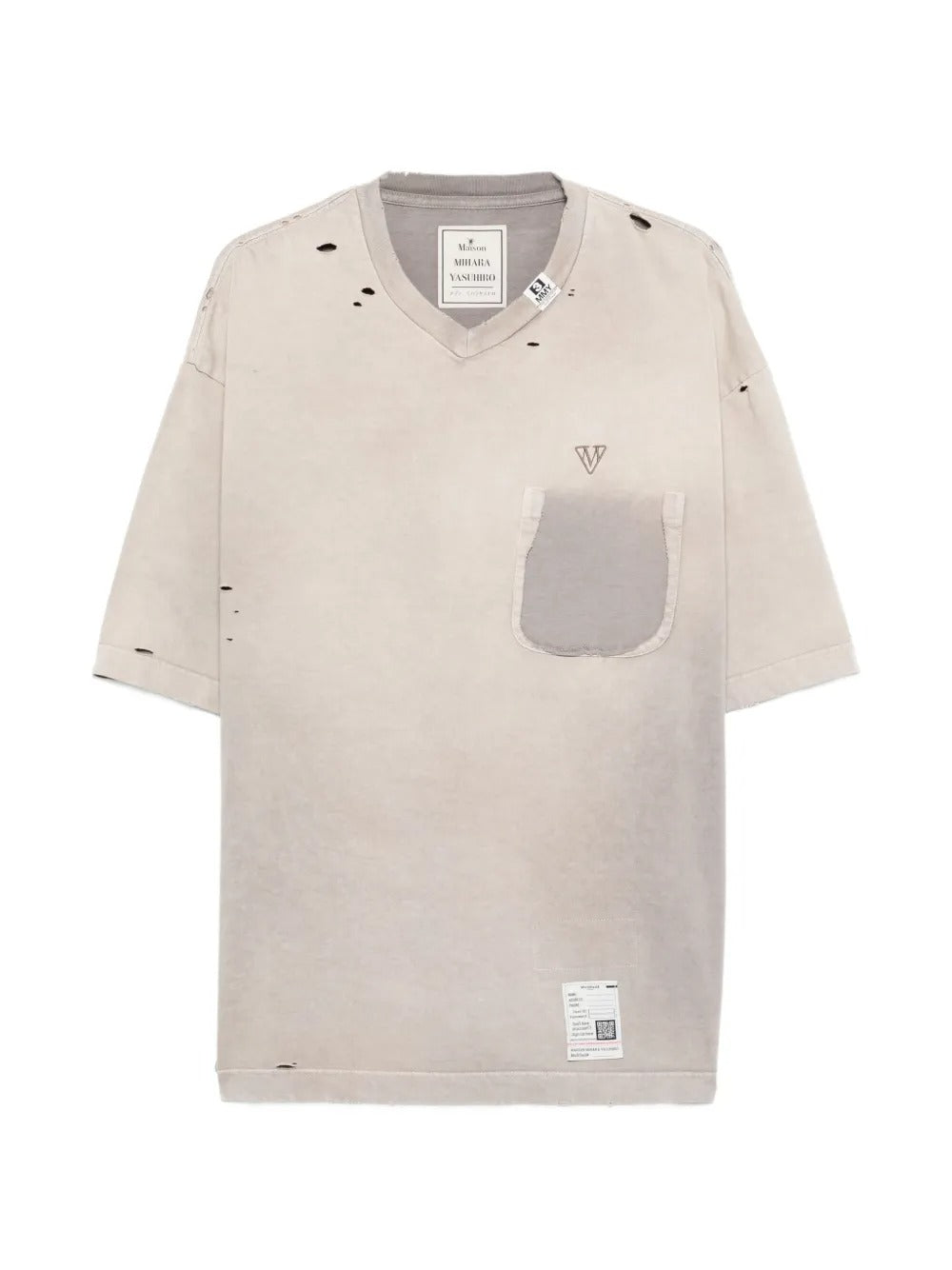 V-neck short-sleeve t-shirt-MAISON MIHARA YASUHIRO-308666-46-Verso