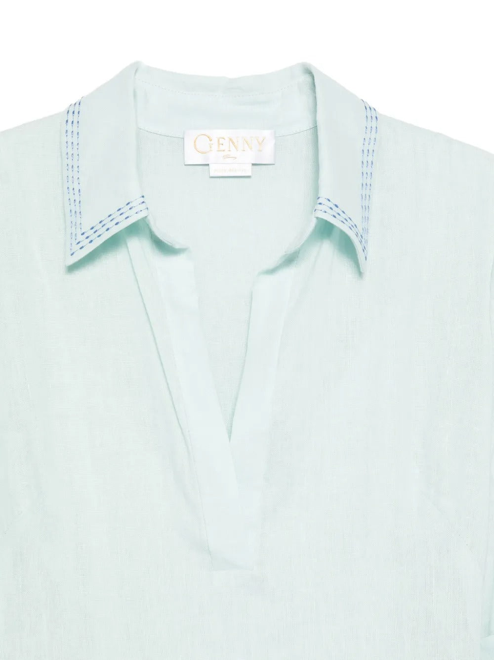 V-neck stitch midi dress-GENNY-Verso