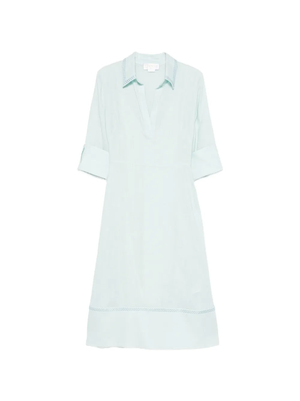 V-neck stitch midi dress-GENNY-Verso