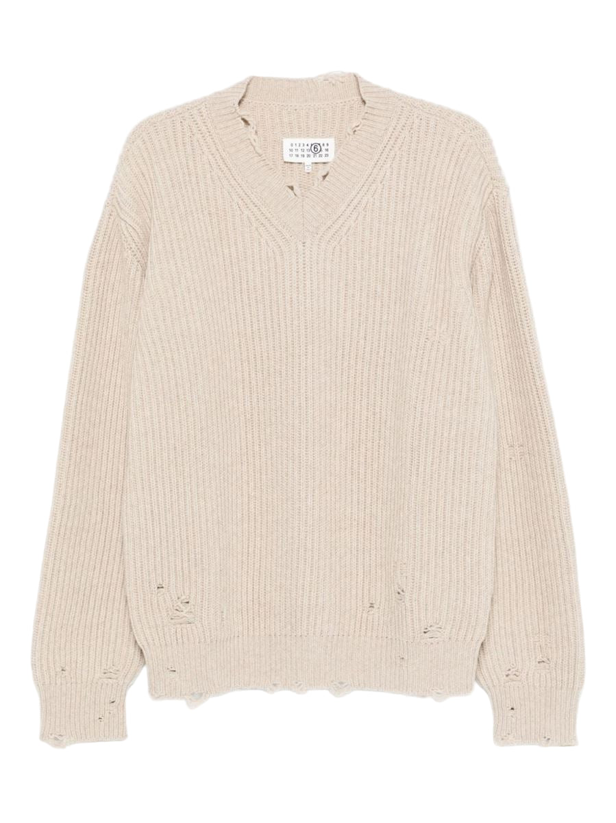 V-neck sweater-MM6-Verso