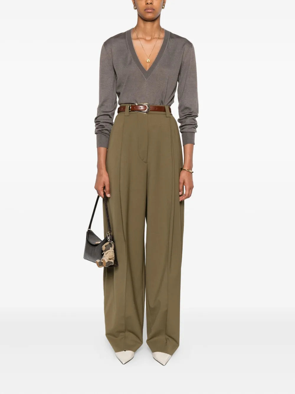 V-neck T-shirt-FENDI-Verso