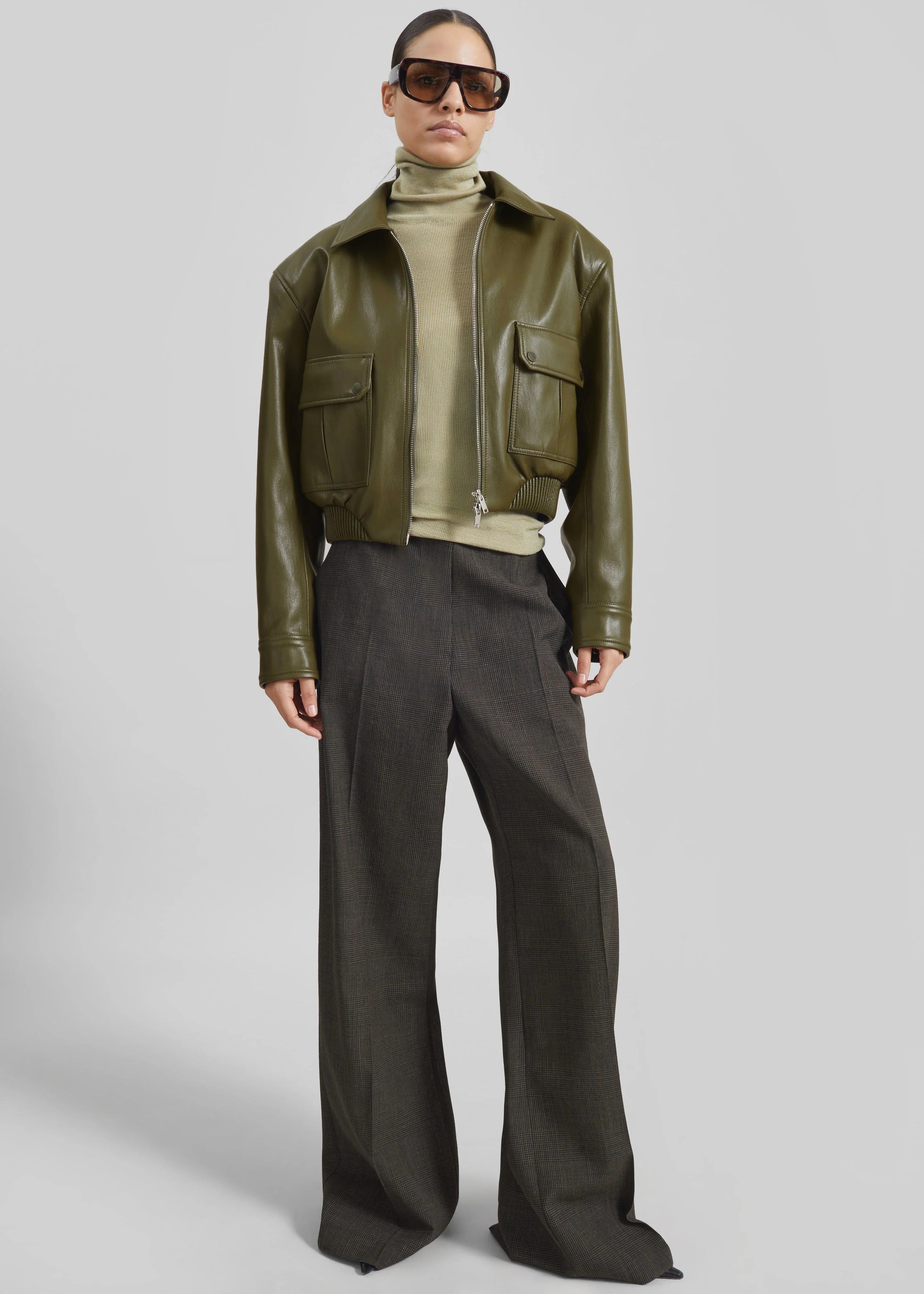 Val faux leather padded jacket-THE FRANKIE SHOP-Verso