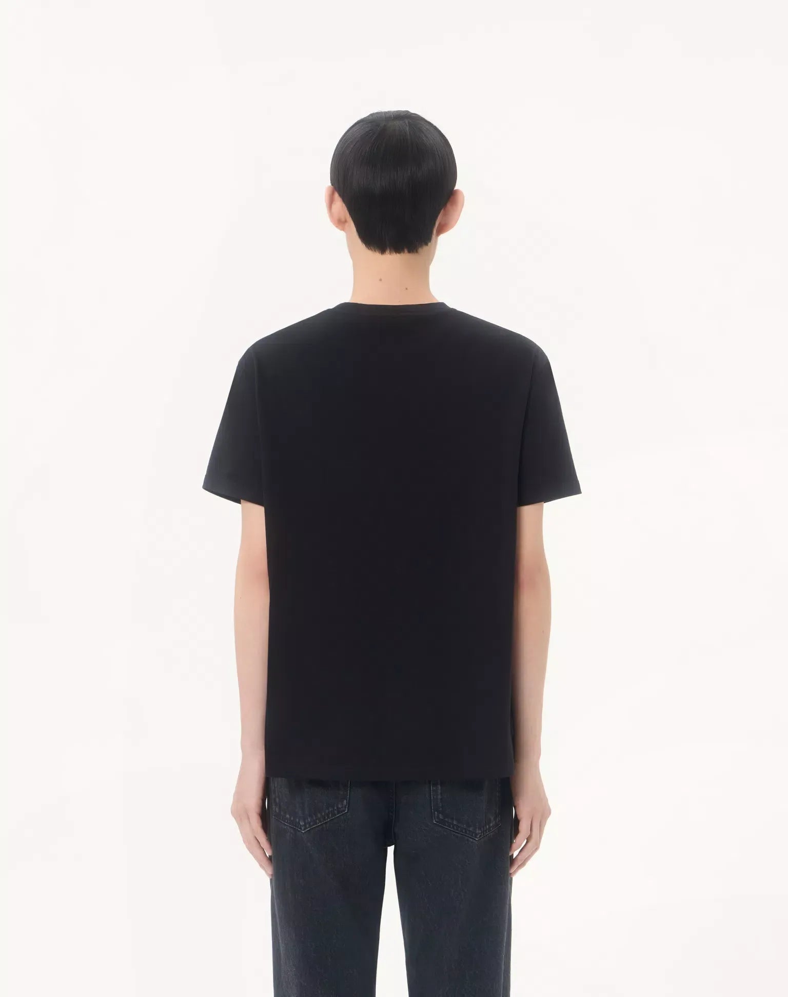Valentino cotton t-shirt with vlogo embroidery-VALENTINO-Verso